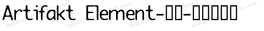 Artifakt Element-常规字体转换